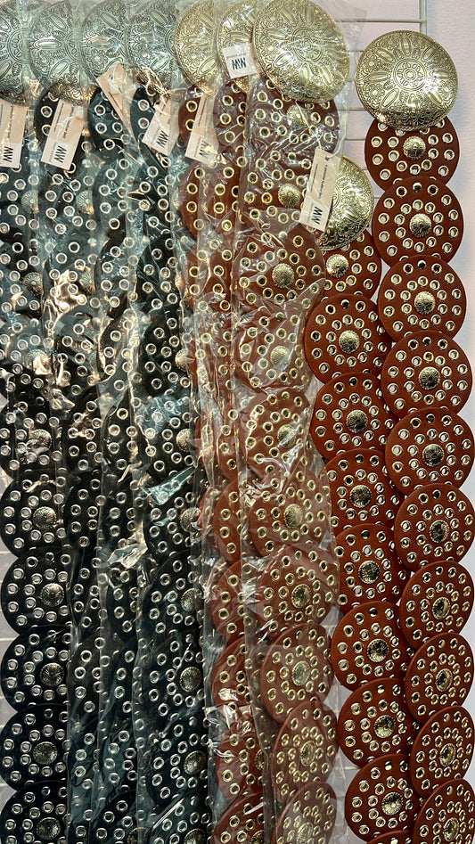 Gitana Festival Disc Belt - Chesnut/Gold