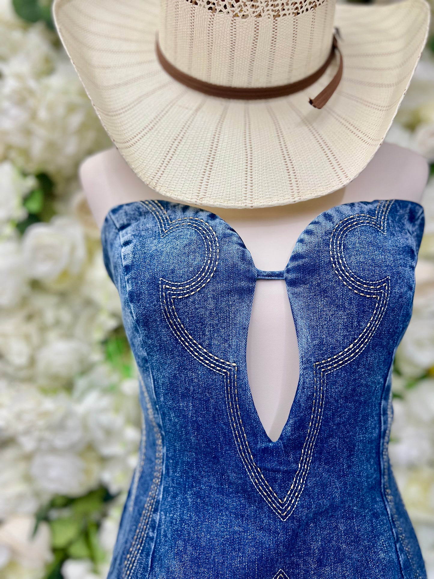 Dream Girl Denim Bodycon Dress