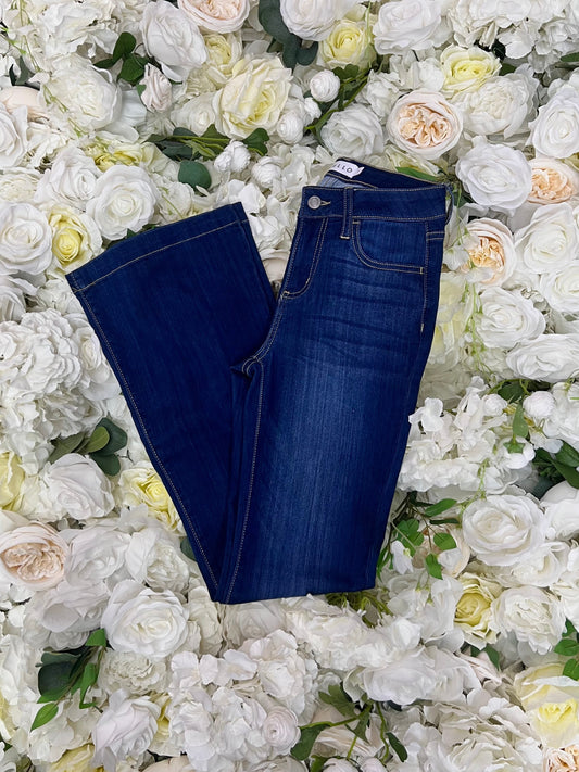 Dark Denim High Rise Flare Jeans