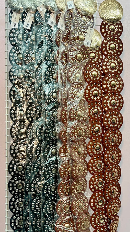 Gitana Festival Disc Belt - Chesnut/Gold