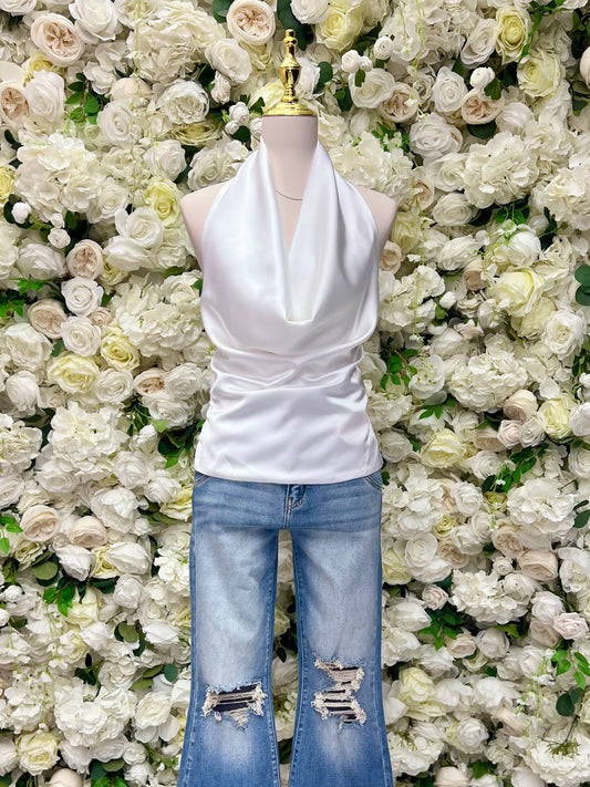 Sirena Halter Top - White